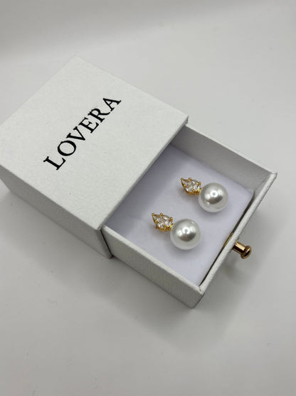 GABRIELLE PEARL EARRINGS (gold)