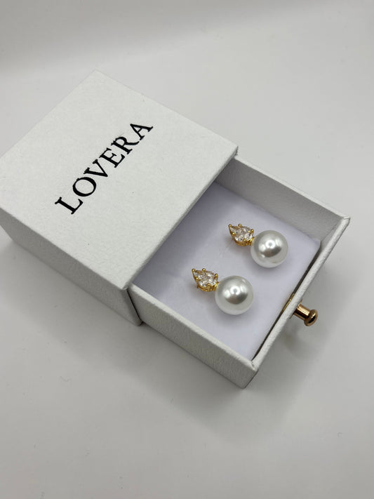 GABRIELLE PEARL EARRINGS (gold)