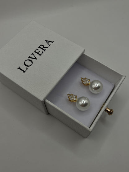 GABRIELLE PEARL EARRINGS (gold)